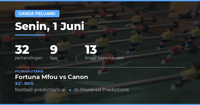 Memahami Pasar Double Chance di Tengah Padatnya Jadwal 1 Jun 2026