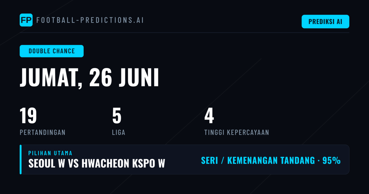 Peluang Double Chance: Pasar Lebih Aman untuk Bettor
