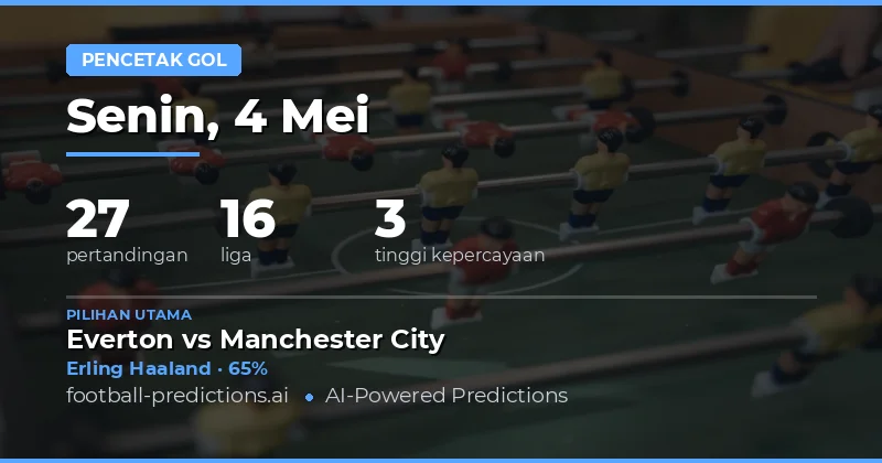 Prediksi Pencetak Gol Terbaik Hari Ini