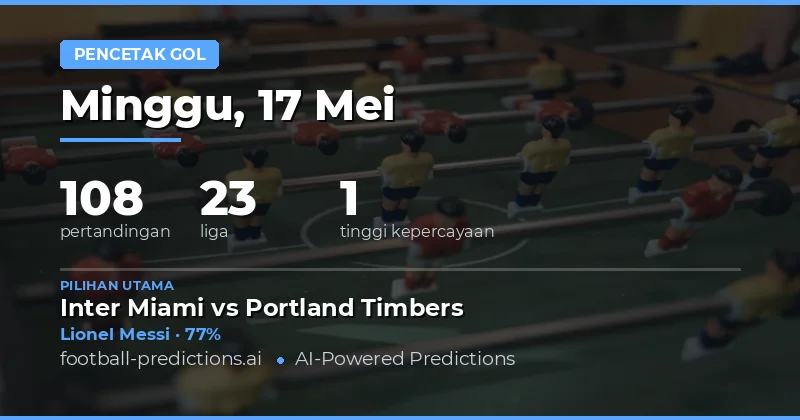 Prediksi Pencetak Gol Harapannya 17 Mei 2026