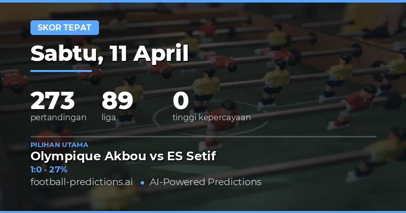 Prediksi Skor Tepat Hari Ini