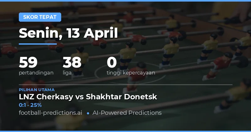 Prediksi Skor Tepat untuk Pertandingan Hari Ini