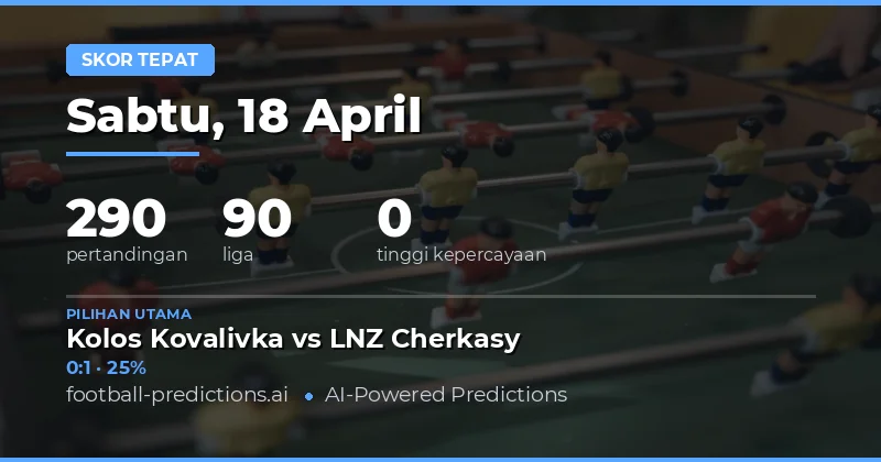 Prediksi Skor Tepat untuk Pertandingan Hari Ini