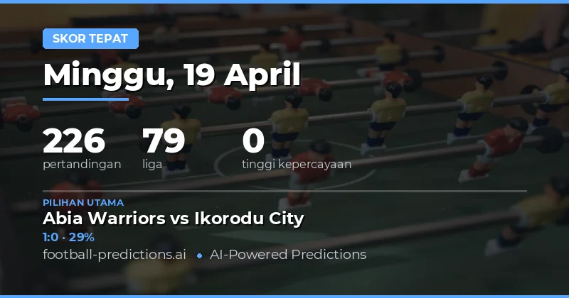 Prediksi Skor Akurat untuk Pertandingan Hari Ini