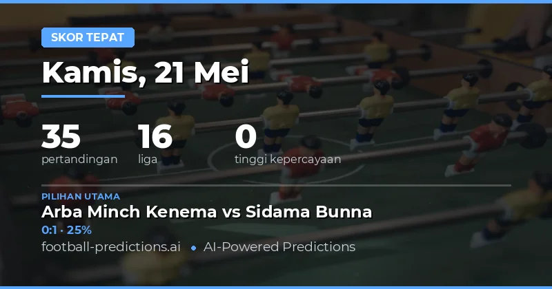 Prediksi Skor Tepat Hari Ini: Tinjauan Lengkap 21 Mei 2026