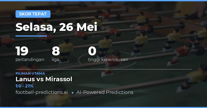 Prediksi Skor Tepat Hari Ini: Tinjauan Pertandingan 26 Mei 2026