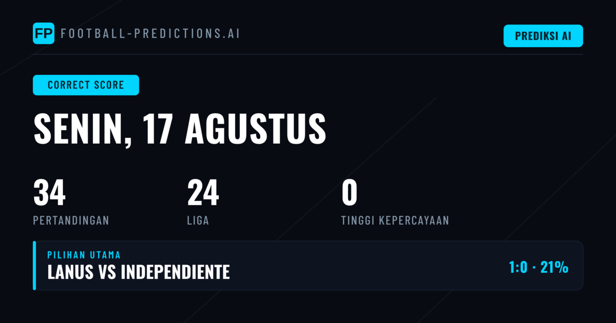 Prediksi Skor Akurat untuk 34 Pertandingan