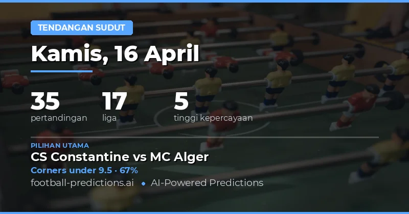 Prediksi Corner Over/Under Hari Ini