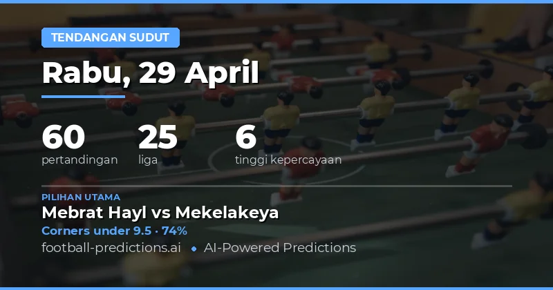 Prediksi Sudut Bola Terkini 29 April 2026