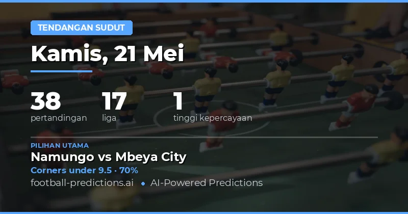Prediksi Jumlah Sudut Bola Hari Ini