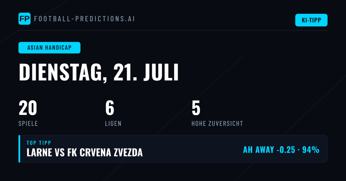 Top AH Picks für den 21.07.2026