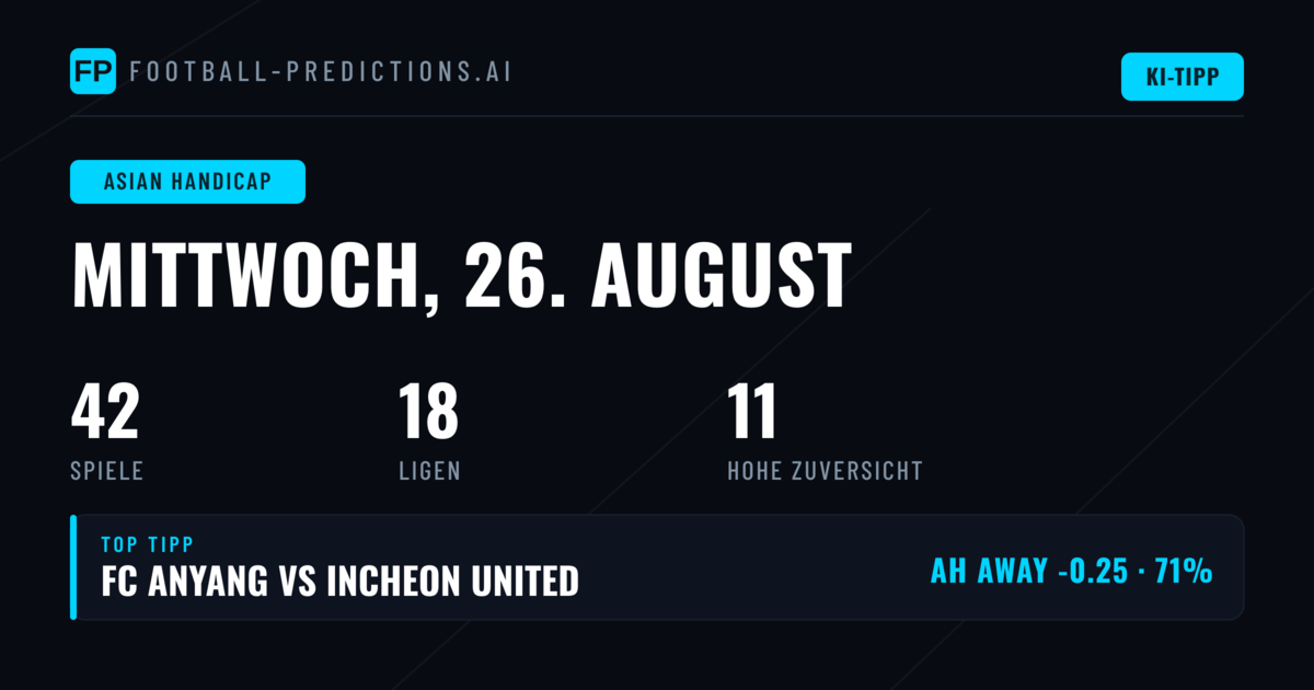 Top AH Picks für den 26. August 2026