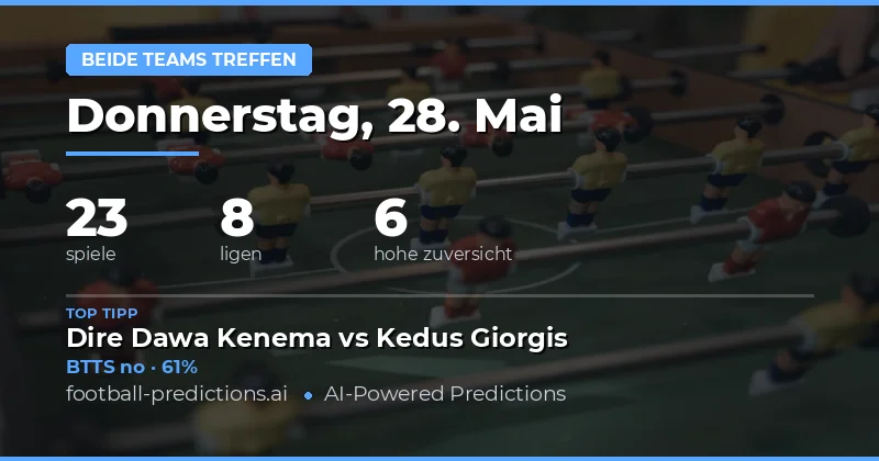 BTTS Tipps und Analyse für den 28. Mai 2026