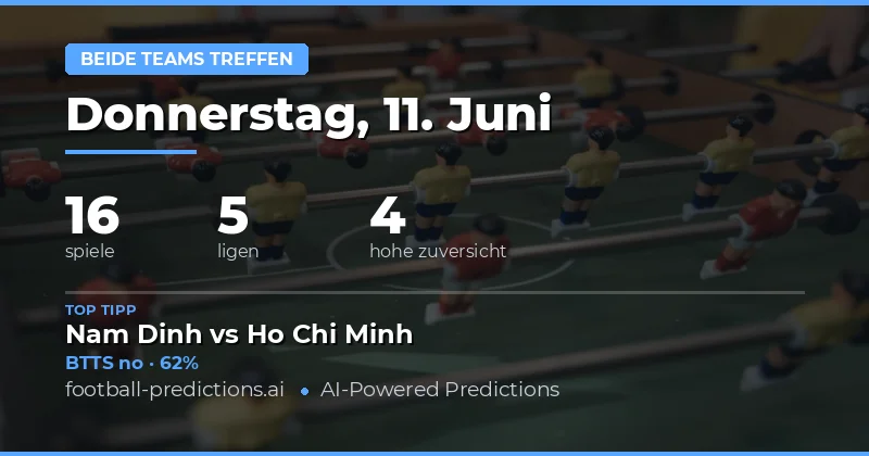 Top BTTS-Picks für den 11.06.2026