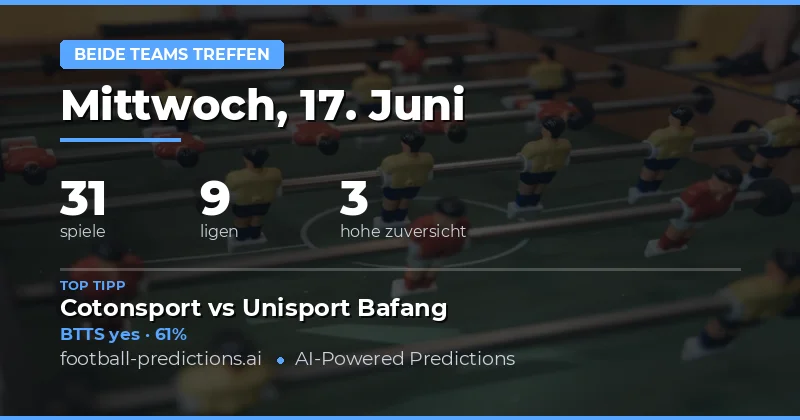 Top BTTS Picks für den 17.06.2026