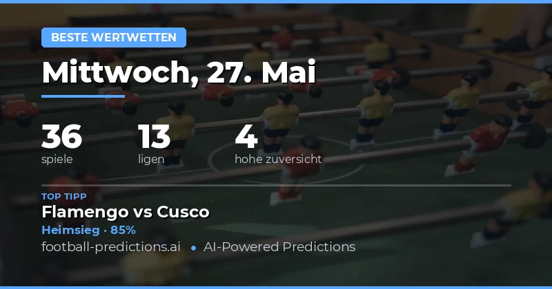 Best Value Bets für den 27. Mai 2026