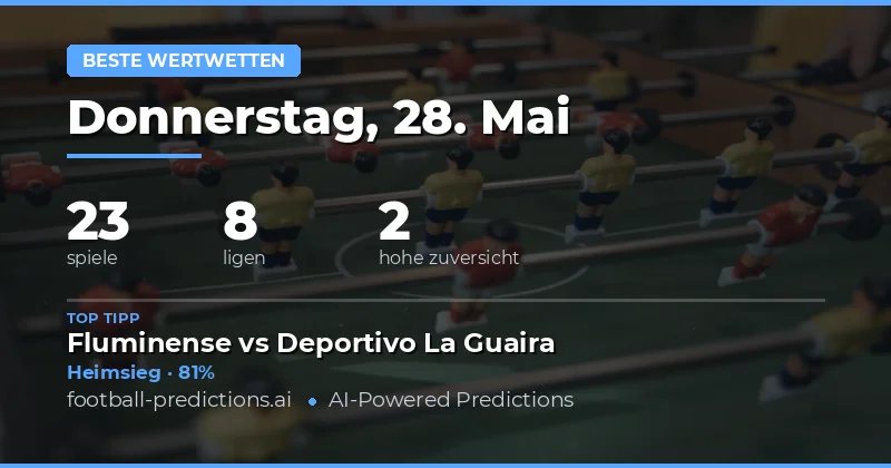 Beste Wetten-Tipps und Analysen für den 28. Mai 2026