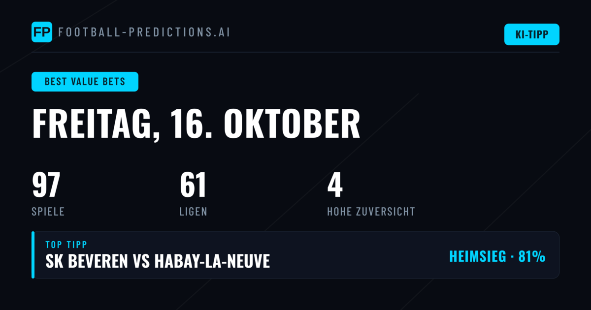 Top Picks für den 16. Oktober 2026