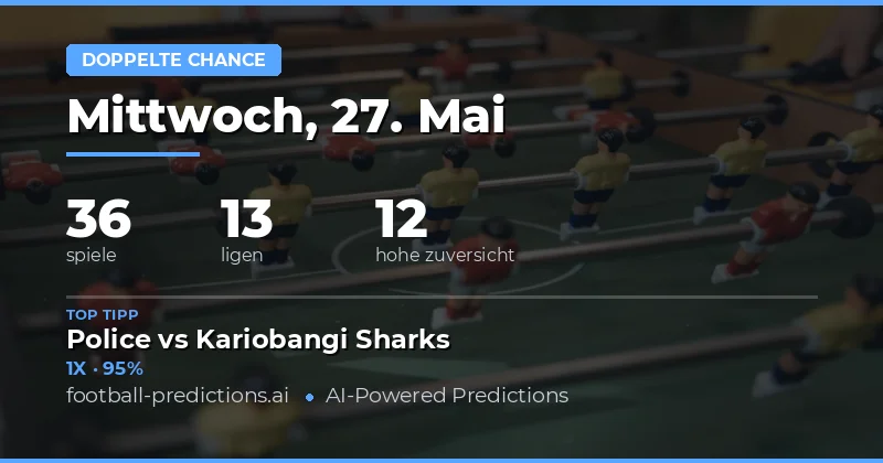 Einführung in die Double Chance Prognosen vom 27. Mai 2026