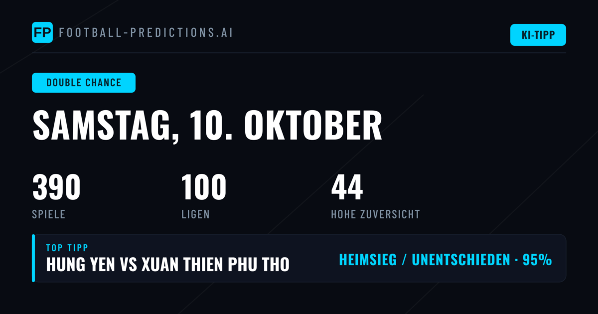 Top DC-Picks für den 10. Oktober 2026