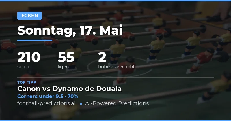 Eckball-Analyse und Strategien für den 17. Mai 2026
