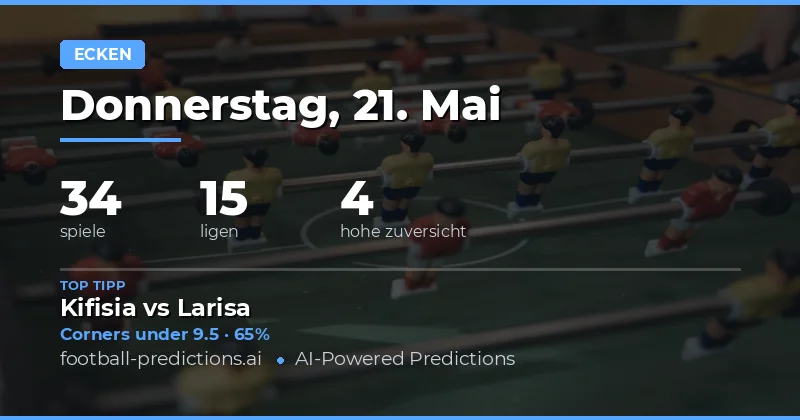 Corners Vorhersagen für den 21. Mai 2026