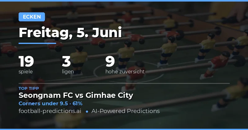 Eckball Wetten – Analyse für den 5. Juni 2026
