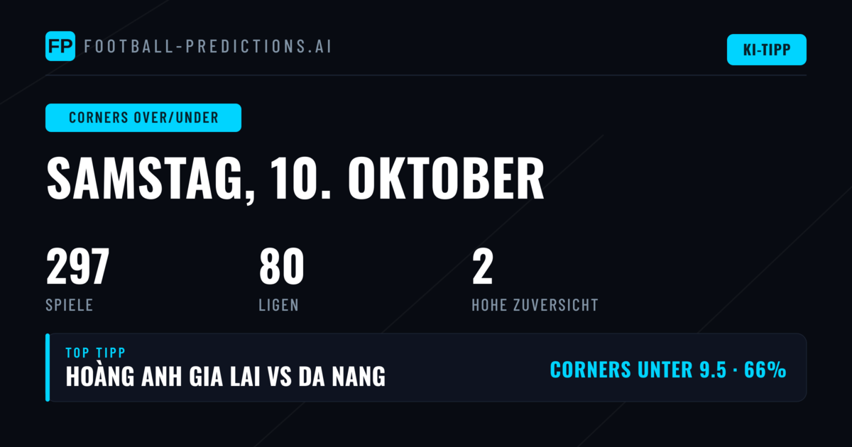 Top Corners O/U Picks (10.10.2026)