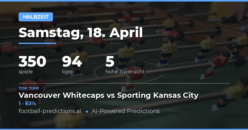 Halbzeit-Vorhersagen für den 18. April 2026