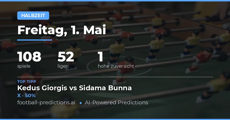 Ihr Leitfaden zu den Halftime-Ergebnissen am 1. Mai 2026