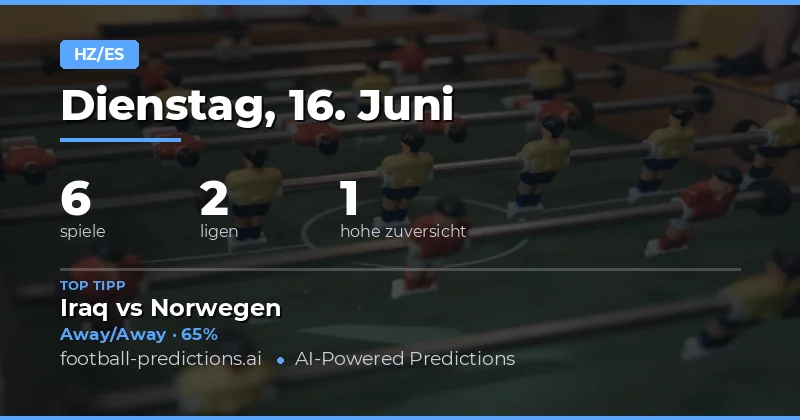 Einleitung: Der Halbzeit/Volle Zeit Markt am 16. Juni 2026