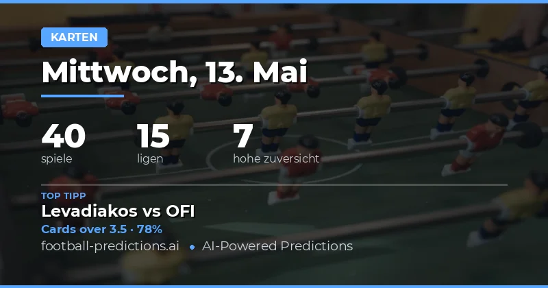 Gelbe Karten Prognosen und Analyse