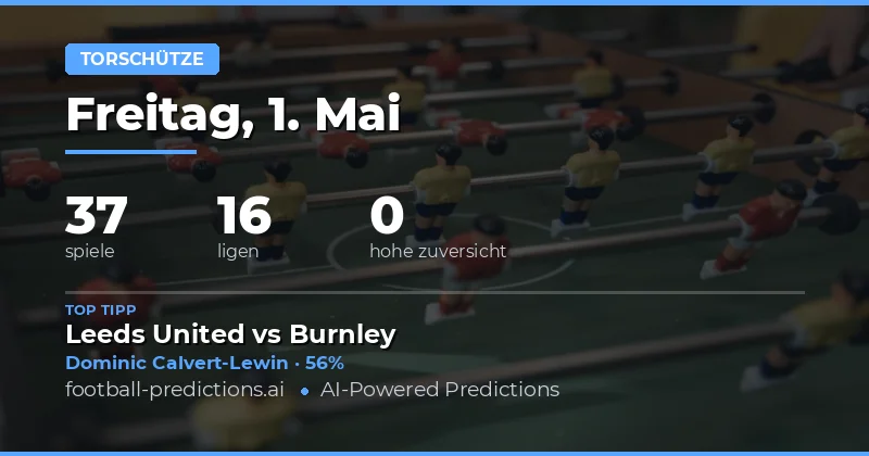 Strategie für die Anytime Goalscorer Tipps am 1. Mai 2026