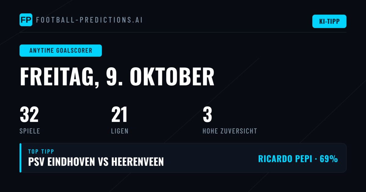 Top AS-Tipps für 9 Okt 2026