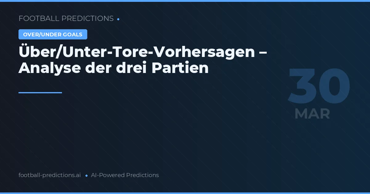 Über/Unter-Tore-Vorhersagen – Analyse der drei Partien