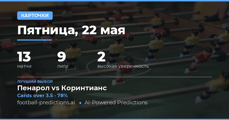Обзор матчей на 22 мая 2026 года