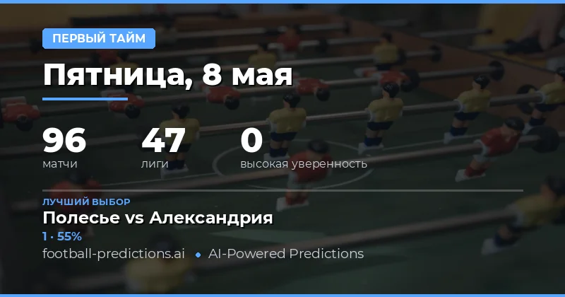 Обзор прогнозов на результат первого тайма