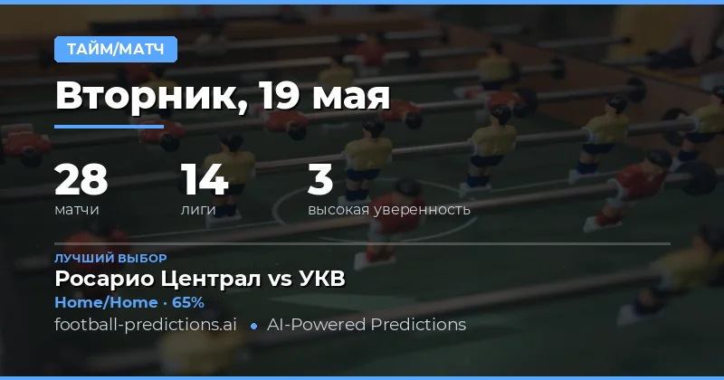 Анализ матчей на 19 мая 2026 года