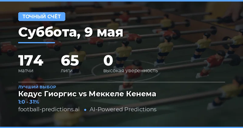 Анализ футбольных матчей на 9 мая 2026 года