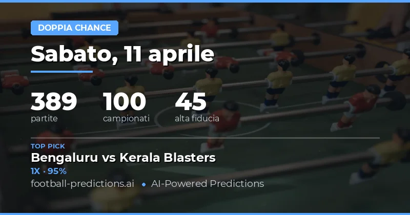 Pronostici sulla doppia possibilità: focus sulle 389 partite di oggi
