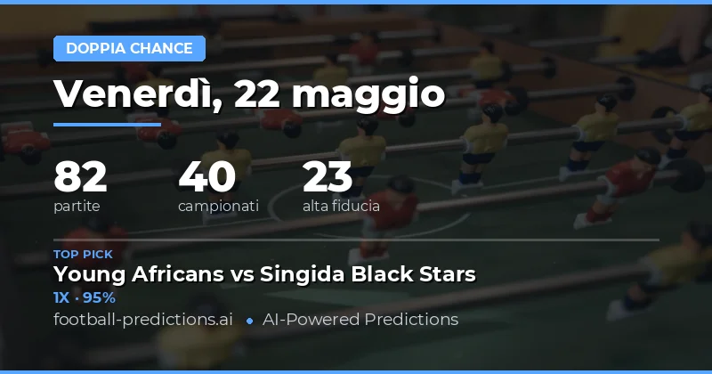 Punti Chiave per le Previsioni Double Chance del 22 Maggio 2026