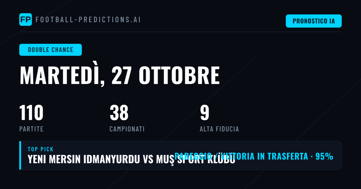 Le migliori selezioni DC del 27 ottobre 2026