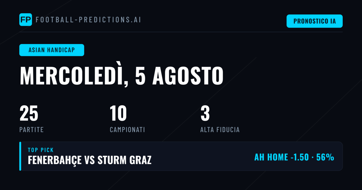 Top AH Picks per il 5 Ago 2026