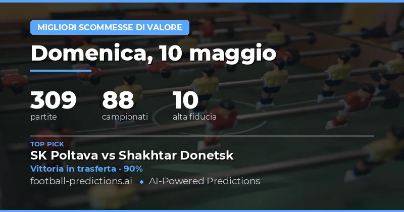Puntate di Valore per il 10 Maggio 2026