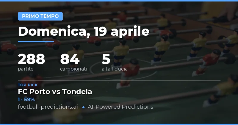 Pronostici per i match di oggi