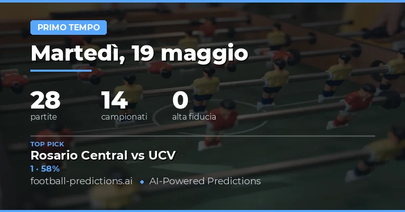 Punti Chiave per le Previsioni HT del 19 Maggio 2026
