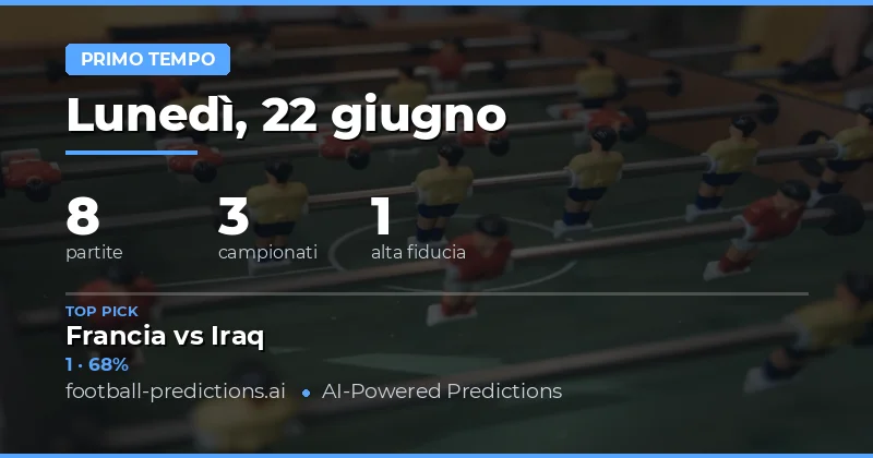 Top HT/FT Picks — 22 Giu 2026