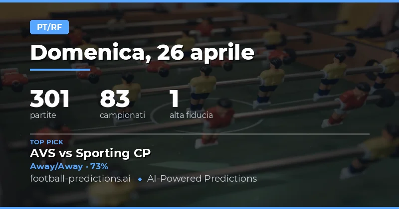 Strategia vincente per le scommesse Half Time / Full Time del 26 Aprile 2026