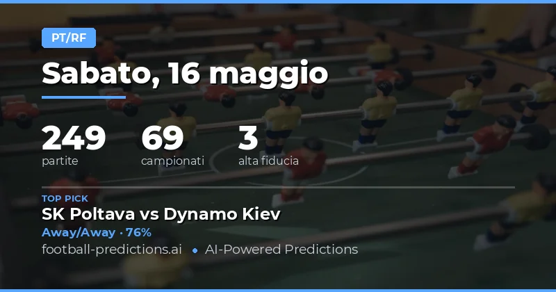 Analisi e Strategie per le Quote Half Time / Full Time del 16 Maggio 2026