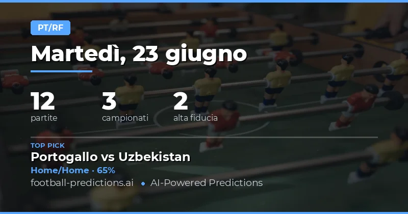 Top HT/FT Picks (23 Giu 2026)